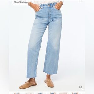 Wide-leg cropped jean in all-day stretch